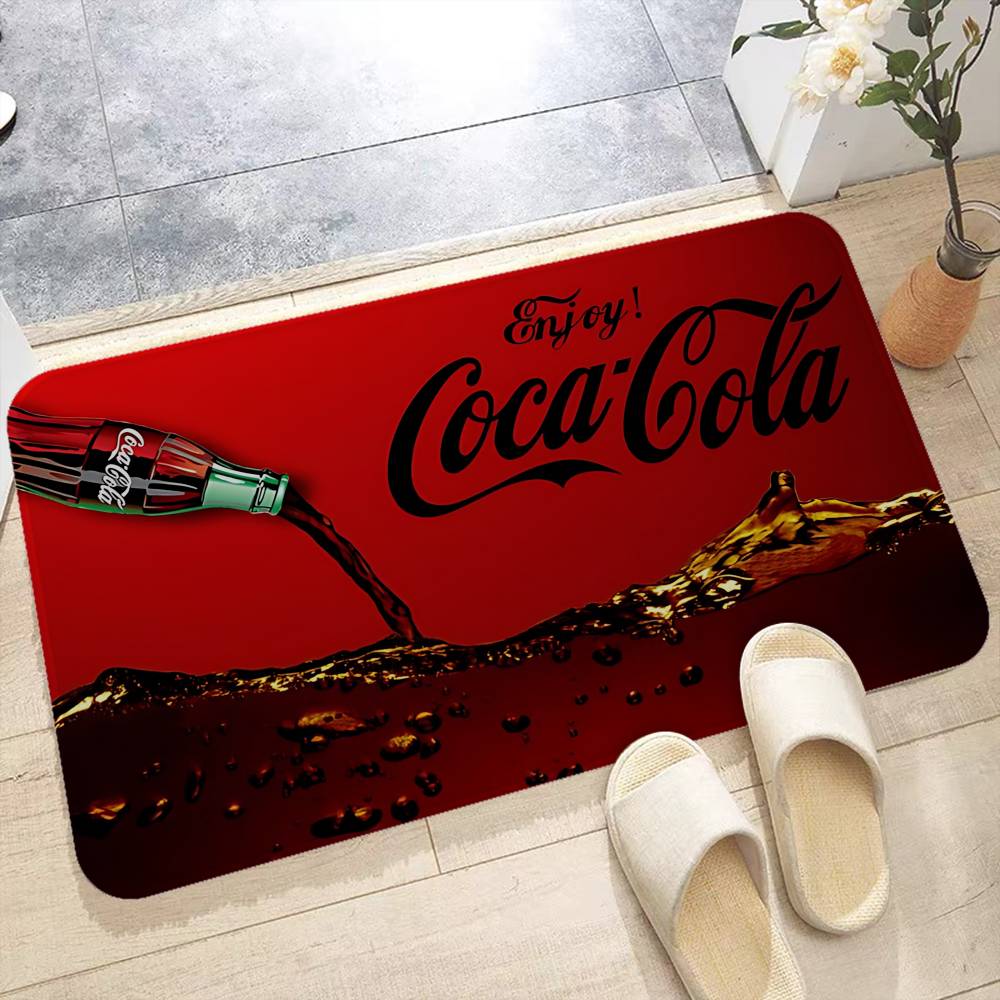 Бренд безалкогольных напитков C-Coca C-Cola Коридорный ковер Моющийся Нескользящий Коврик для зоны гостиной с диваном и креслами Кухонный коврик для прихожей Ковер