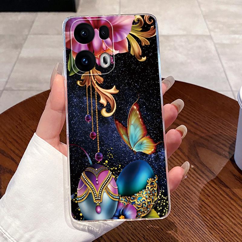 Casing For OPPO Reno 13 Pro 5G Reno13 Case Aesthetic Cute Cat Cartoon Soft Silicone Back Cover Transparent TPU Phone Case Bumper