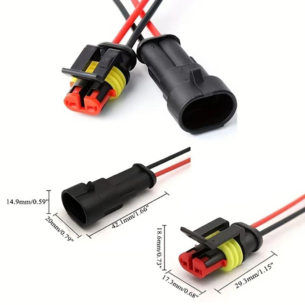 1/5 Пары Водонепроницаемый 2-контактный Разъем 20-16AWG Быстроразъемный Электрический Разъем Провода Папа Мама Разъем Жгута Комплект Розетки