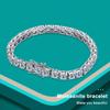 D VVS1 Moissanite Tennis Bracelet Original S925 Sterling Silver Plated 18k White Gold With Bracelets For Women Man