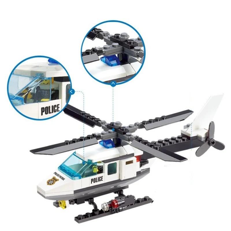 171 шт. Полицейский вертолет CreativeandCity Police SWAT Car Vehicle DIY City Police Series Boys Bricks Toys Детские подарки подарок на день рождения