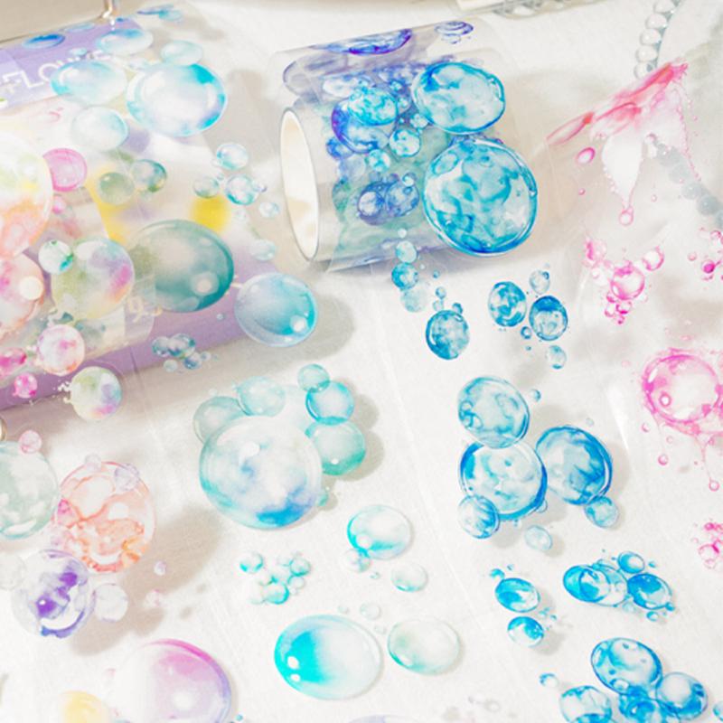 Мистер. Бумага 4Style 1 рулон/пакет Серия Illusion Bubble Длинная петля Высеченная ПЭТ-лента DIY Материал для украшения блокнота