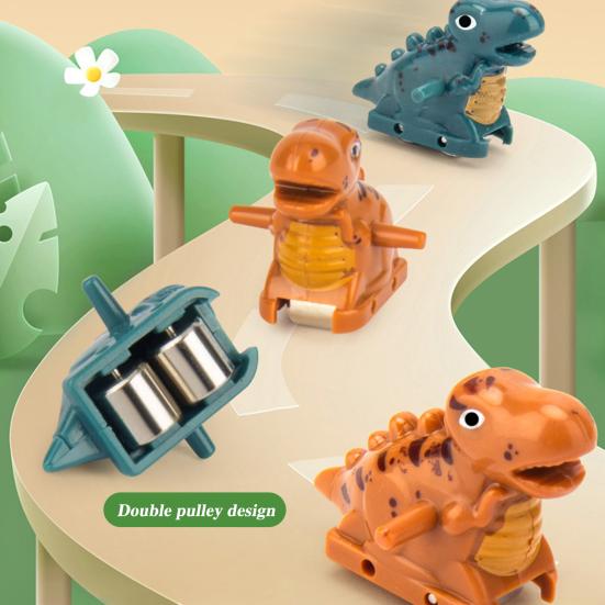 Электрическая игрушка-горка с динозавром и светомузыкой, мультяшный динозавр, автоматическая лестница