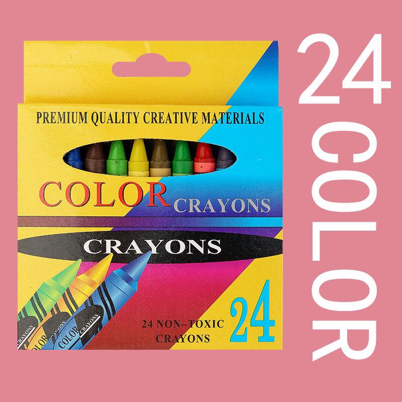 Portable Crayon Box Set 6/8/12/24 Colors Smooth Pigment Non-Toxic for Kids Toddlers Painting Coloring Graffiti Art Projects
