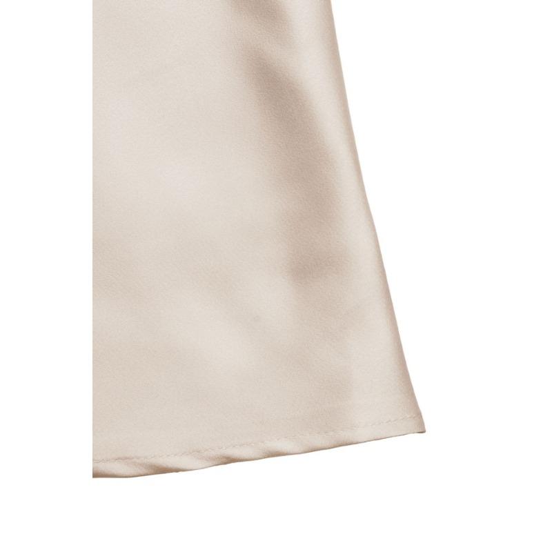 Women Satin Spaghetti Strap High Waist Solid Color Elegant Long A Line Dress