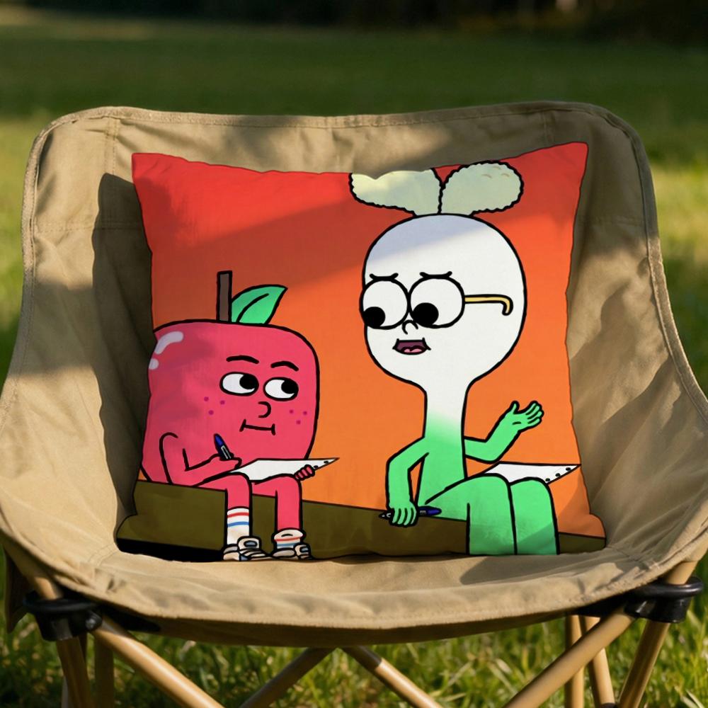 Anime Food Apples Onions Cushion Cover Soft Reversible Durable Pillow Cover MultiScene Use for Home Car Daily Comfort