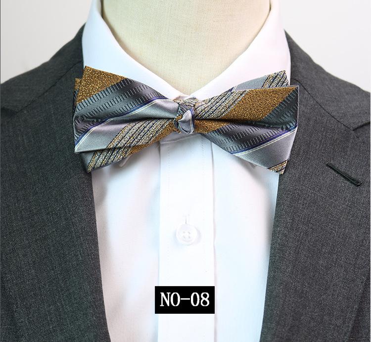 Узор Галстук-бабочка Мужской Банкетный Деловой Свадебный Жених Друг Жениха Джентльменский Костюм Студия Бордовый Темно-синий Бабочка