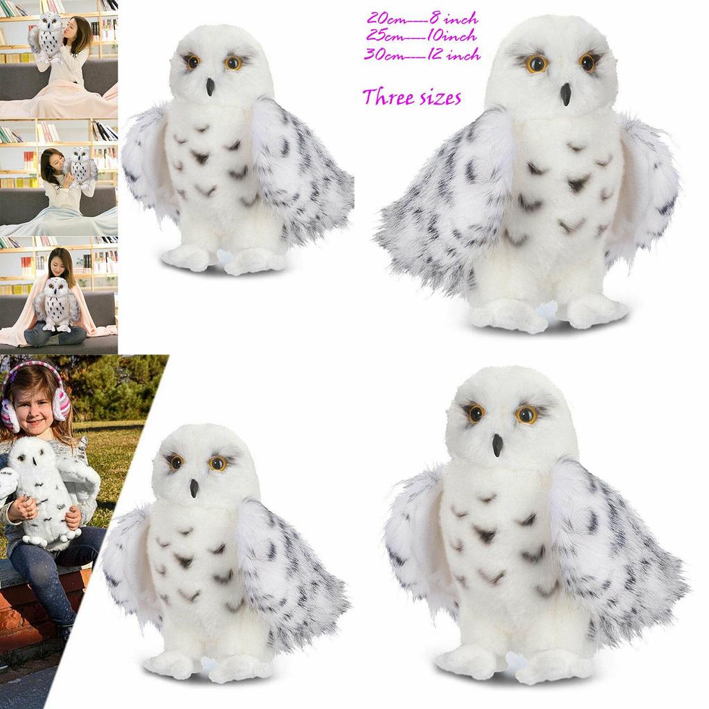 Adorable Wizard Snowy Owl Plush Toy Soft Stuffed Doll For Kids Christmas Gift