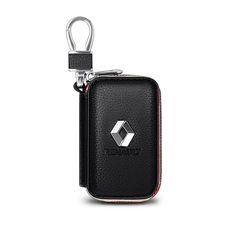 Car PU Leather Styling Key Credit Card Bag Decoration For Renault Megane 2 Clio 4 Captur Radio Logan Duster Laguna Dacia Espace SS23