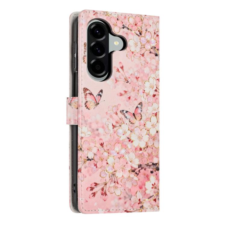 Colorful Painting Vegan Leather Flip Phone Case For Samsung Galaxy A36 5G, Wallet Card Slot Kickstand With Lanyard Protective Cover