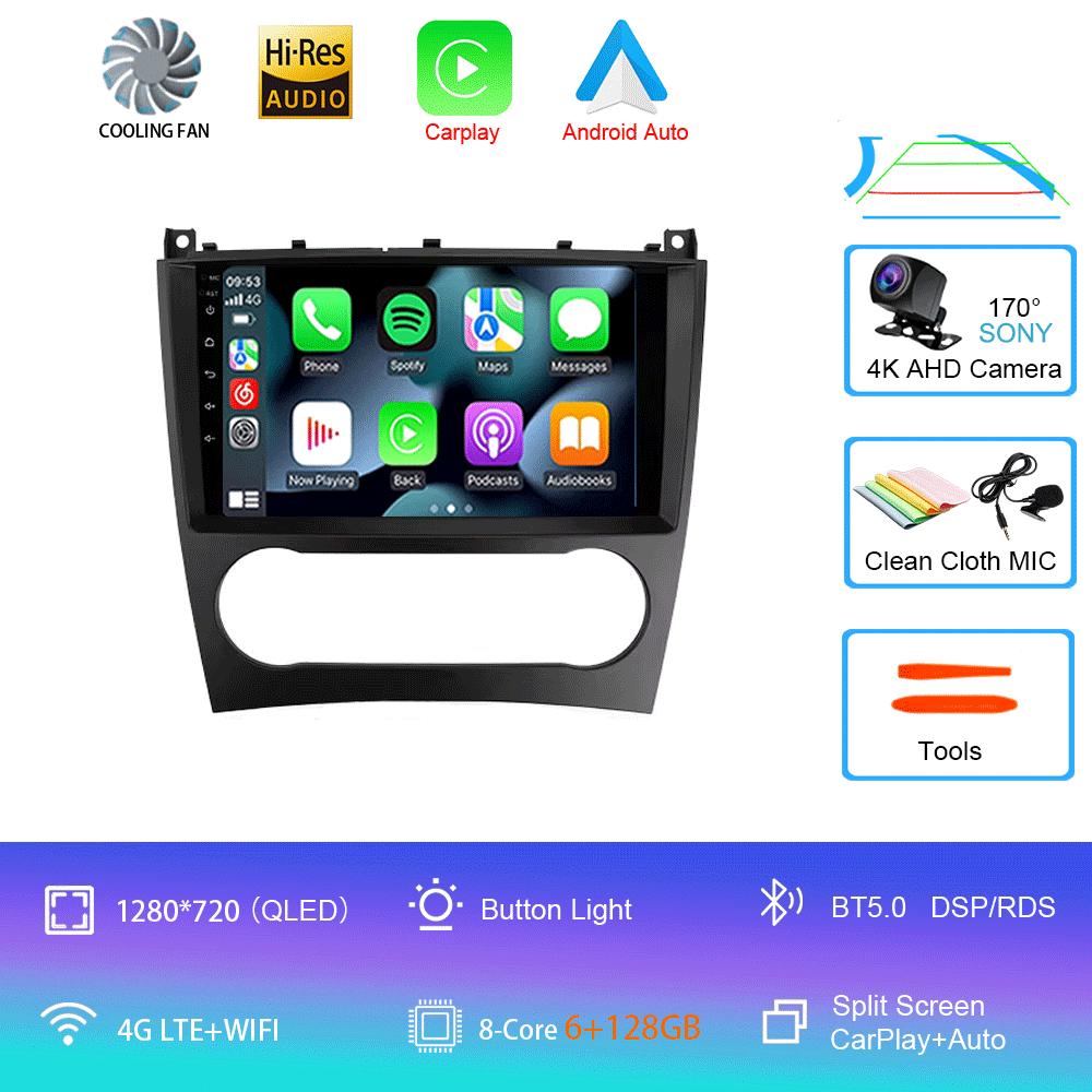 Android 14 для Mercedes Benz W203 W209 C180 C200 C220 C230 2005 - 2009 стерео автомобильное радио мультимедиа навигация GPS Carplay AUTO