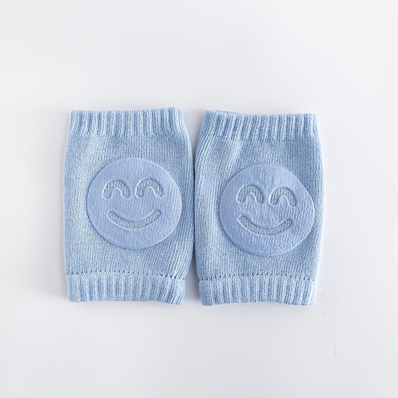 4Pcs soft non-slip knee pads, thickened & durable. Gentle knee protection for crawling babies with cute design.