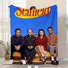TV Seinfeld Throw Kid-Friendly Flannel Throw Blanket Soft Warm Anti-Static Washable All Season