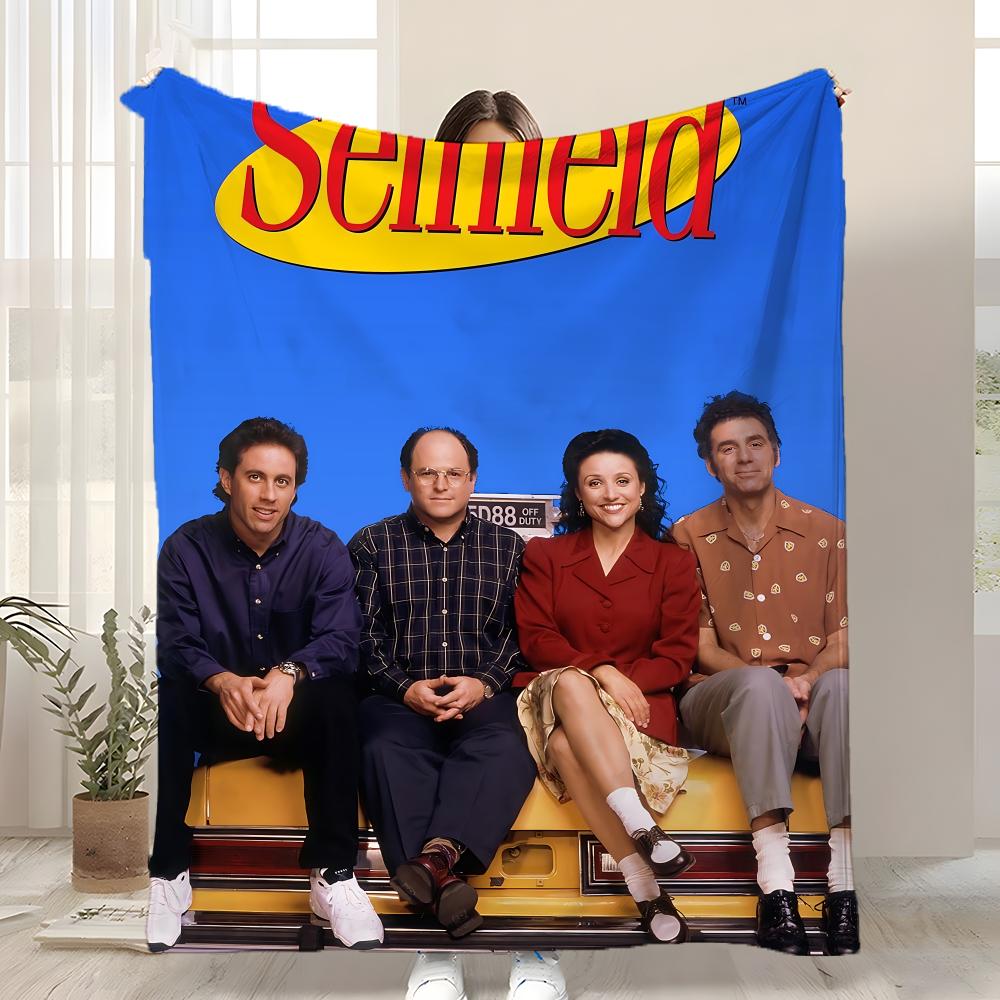 TV Seinfeld Throw Kid-Friendly Flannel Throw Blanket Soft Warm Anti-Static Washable All Season
