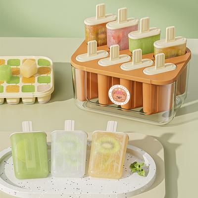 Форма для эскимо на 8 ячеек для детей, форма для домашнего мороженого, форма для эскимо из пищевого материала, кухонный замороженный производитель эскимо