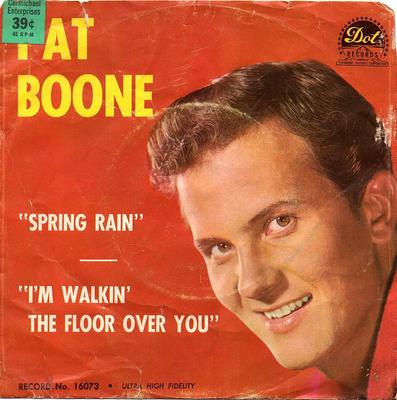 7-дюймовая пластинка ПЭТ БУН - Весенний дождь 4516073 Dot Records 1960 США Поп Б/У