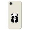 For iPhone 16e Case Blindfolded Panda Pattern Printing Straight Edge TPU Phone Back Cover