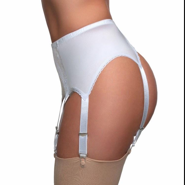 Европейское и американское кружево Отделка Высокая талия Регулируемый пояс с 6 подвязками с металлической пряжкой - Большой размер для женщин