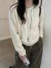 2026 Autumn/Winter Pure Wool Loose Long Sleeve Double Zipper Cardigan Sweater