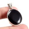 Ювелирный кулон из натурального черного оникса 925 пробы из стерлингового серебра 1,3 дюйма Z7s04