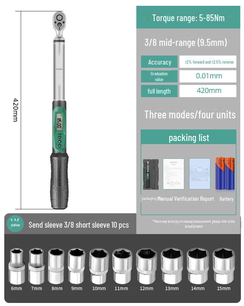 Высокоточный цифровой динамометрический ключ для мотоциклов и автомобилей