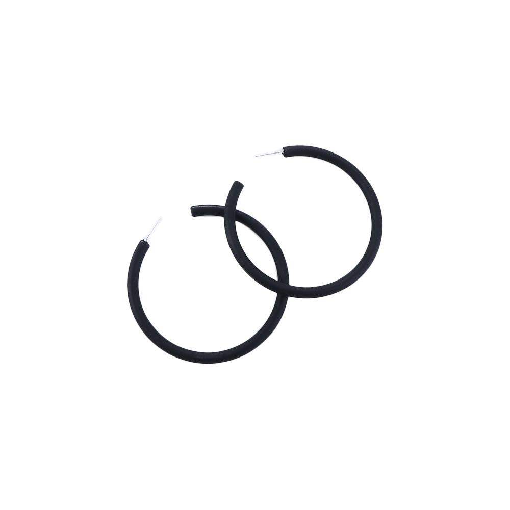 Simple Candy Color Personality Geometric Round Earrings Women Jewelry Hoop Earrings C-shaped