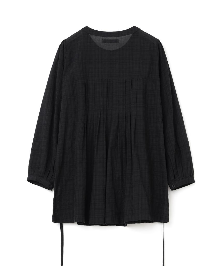 MILLO WOMEN Tuck Pleated Puff Blouse [Black]