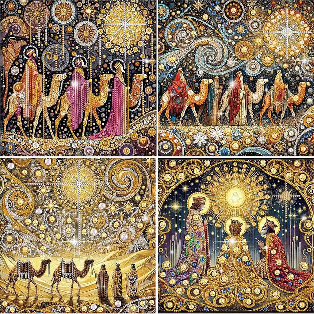 5D DIY Частичная Алмазная Живопись Special Shaped Drill Набор для Декорации 'Паломничество'