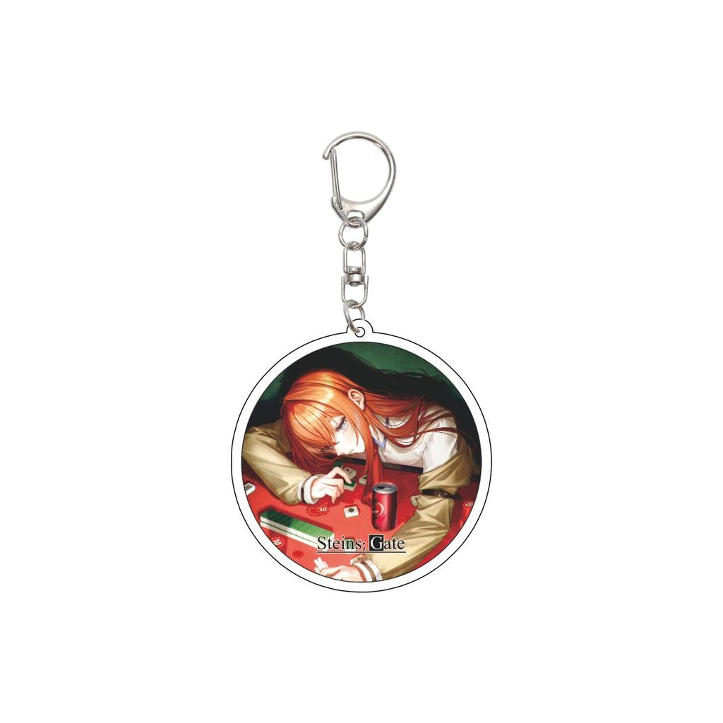 55 ММ Аниме Steins Gate Брелок Окабэ Ринтаро/Макисэ Курису/Сиина Маюри Брелок Акриловая Модель Пластина Рождественские Подарки