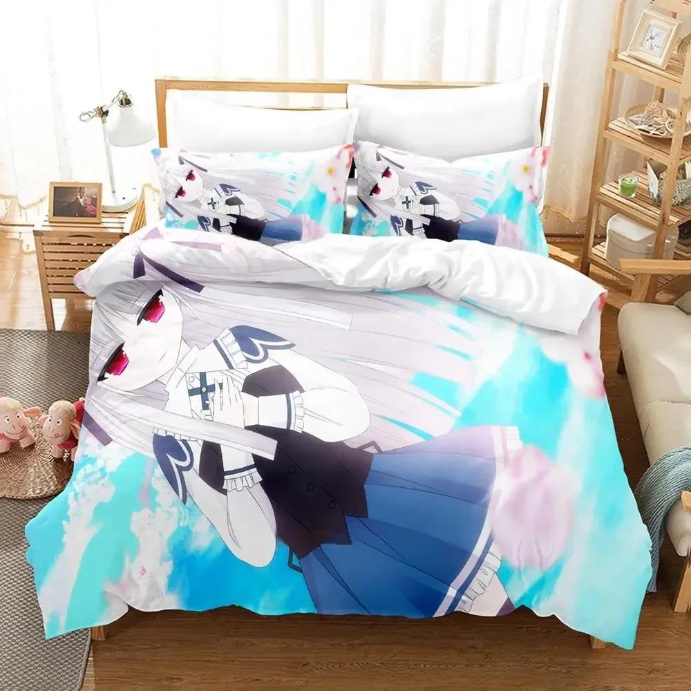 Anime Absolute Duo Bedding Set,Duvet Cover Comforter Bed Set Quilt Cover Pillowcase,King Queen Twin Size Boys Girls Adultse
