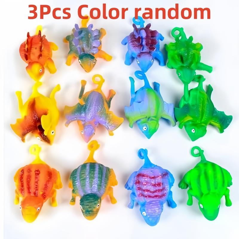 3PCS Kids Funny Dinosaur Animals Inflate Vent Balls Toy Squeeze Soft Ball Balloon Fidget Party Sports Cute Funny Games Toys Gift