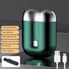 Мини-электробритва USB перезаряжаемая водонепроницаемая бритва для влажной и сухой езды с двумя головками портативный триммер для бороды для мужчин инструмент для удаления волос