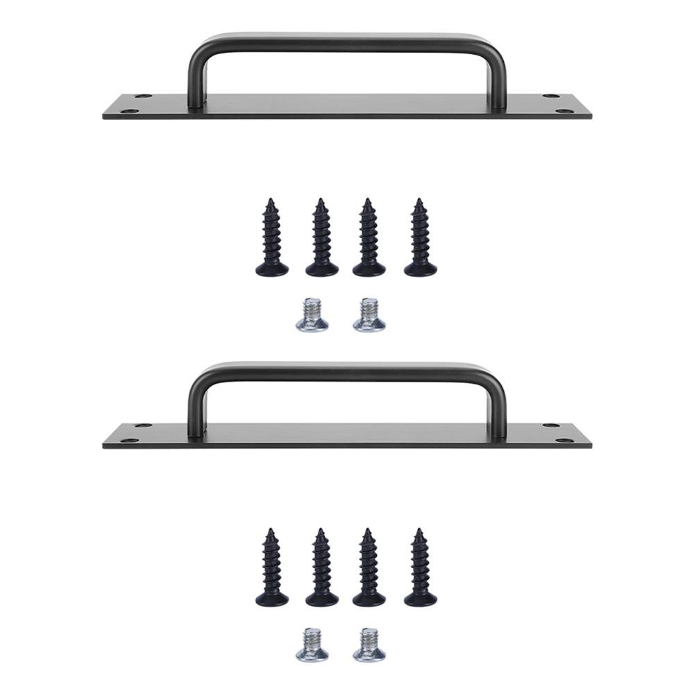 2 Pack Aluminum Alloy Door Pull Handle Black 7.9 Inch Long Sliding Door Handle 180mm Hole Center Barn Door Handles Closet