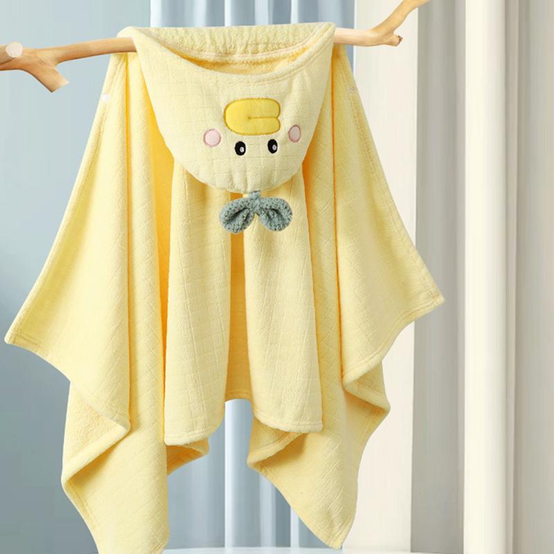 Детский банный халат с милым изображением животных, мягкое полотенце с капюшоном для новорожденных, быстросохнущее, утолщенное, детское банное полотенце, накидка для малышей и младенцев, для мальчиков и девочек
