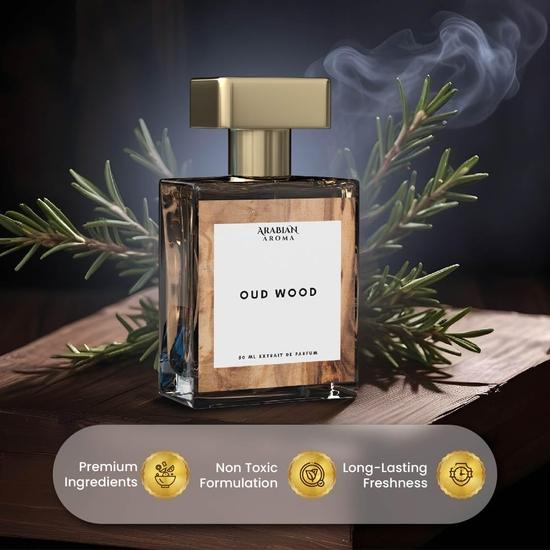 Мужские духи Arabian Aroma Oud Wood | Древесный уд с нотами агарового дерева, кардамона и сандалового дерева | Мужские духи со стойким ароматом