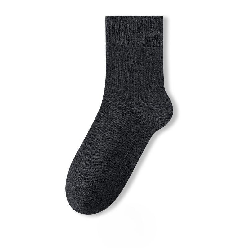 Мужские весенне-осенние носки из чистого хлопка, однотонные, деловые, повседневные, влагоотводящие, дышащие, антибактериальные