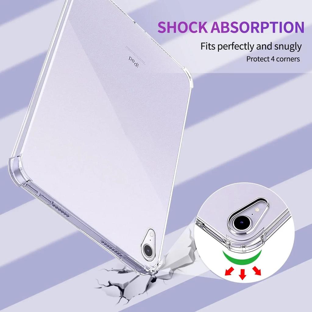 Прозрачный силиконовый чехол для iPad Mini 6, 8,3 дюйма, противоударный ультра прозрачный чехол для Apple 2021, чехол, защитная пленка для экрана