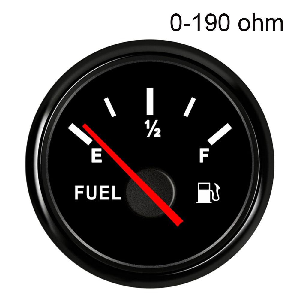 Boat Marine Fuel Level Gauge 52mm Pointer Fuel Level Gauge LED Light Display Fuel Gauge for Boat Car Truck RV Camper Customized