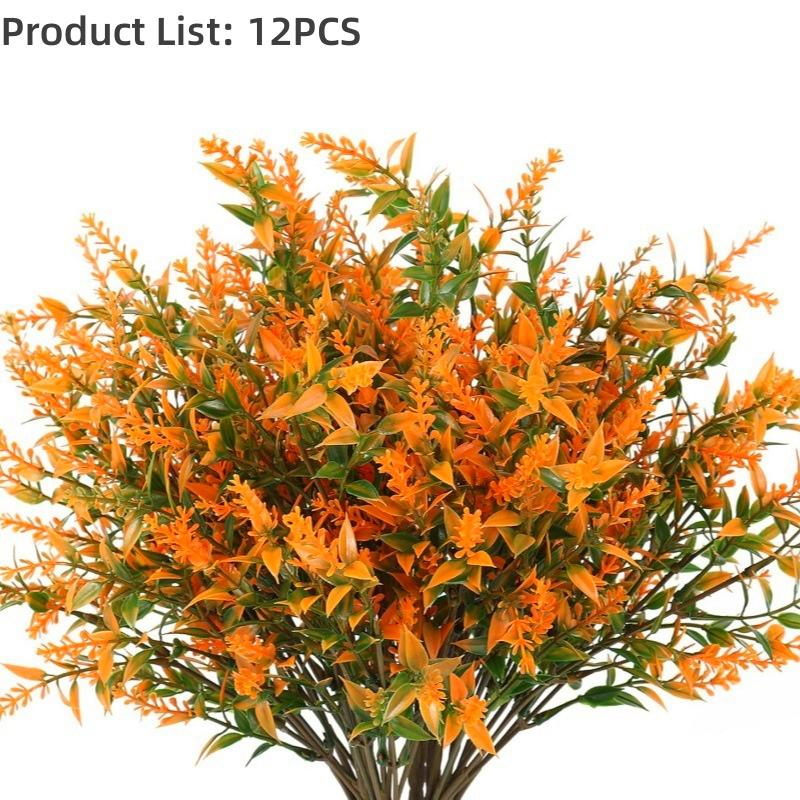 UV-Resistant Artificial Lavender Bouquets - Vibrant  Floral Arrangements for Outdoor Garden, Porch, Window Sill, Home Decor