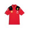 Scuderia Ferrari Color Block Jumping Horse Logo Short Sleeve Polo Shirt Unisex Polo Shirts Racing-Red 763417-01