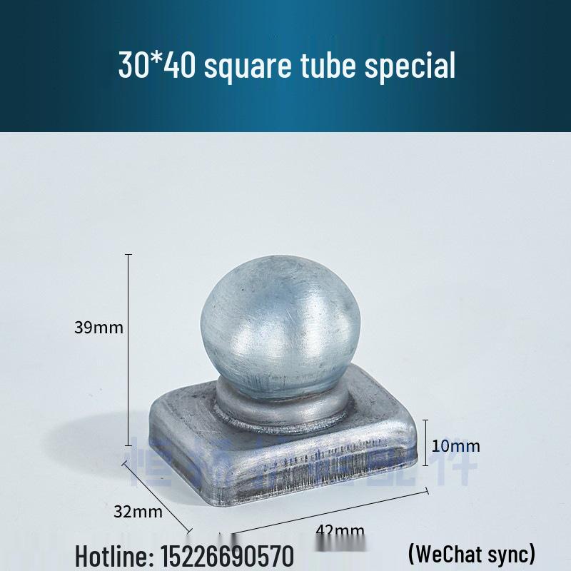 Wrought Iron Galvanized Ball Fence Post Cap for Square & Round Tubes