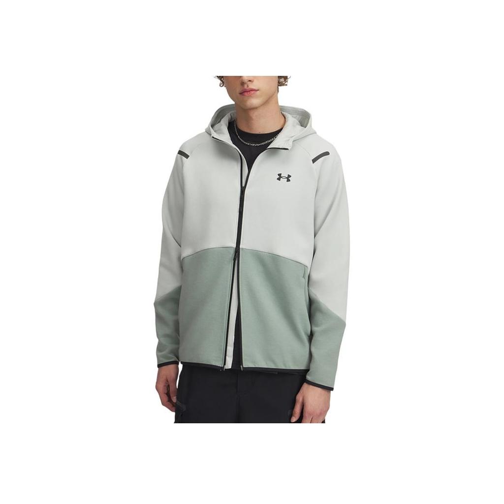 Under Armour Неудержимый Спортивный Досуг Вязаная Куртка с Длинным Рукавом Мужская Куртка Белый Зеленый 1379806-377