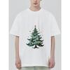 Christmas T Shirt Black Peace Earth Christmas Tree Print Holiday Party Wear