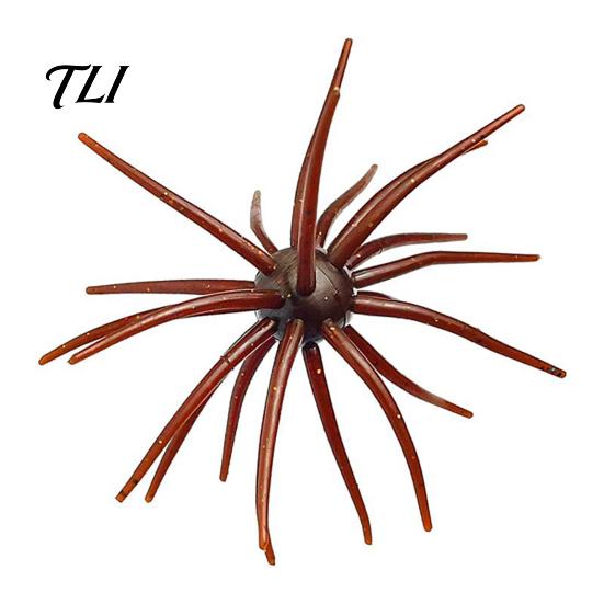 Bionic Fishing Lures 5Pcs Sea Urchin Lure, 4cm/0.5g, 7cm/1.6g, 9cm/2.8g, 11cm/8.7g Floating Bass Tackle Artificial Bait, Fuzzy Soft Lure for