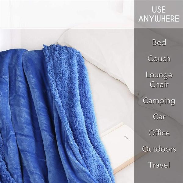 Двусторонний флисовый плед