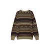 Nike Свитшот Swoosh Fair Isle Life Свободный крой Круглый вырез Повседневный свитер Мужской свитер Оливковый FZ0126-276