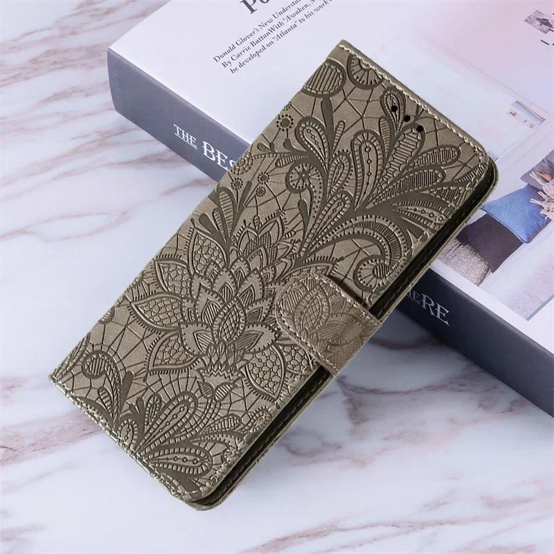 Чехол-книжка для Xiaomi Note 13 14 Pro Plus 4G 5G Redmi 14C A3 13C Poco X6 M6 C65 Цветочный кожаный кошелек с откидной крышкой, подставкой, слотами для карт