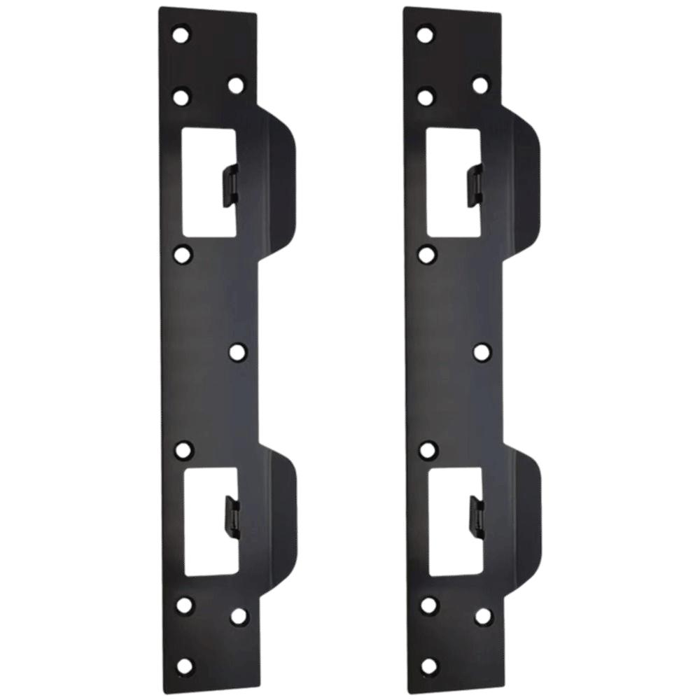 Metal Door Strike Plate Rustproof Security Front Door Security Devices Reinforcement Plate with 5-1/2 Inch Hole