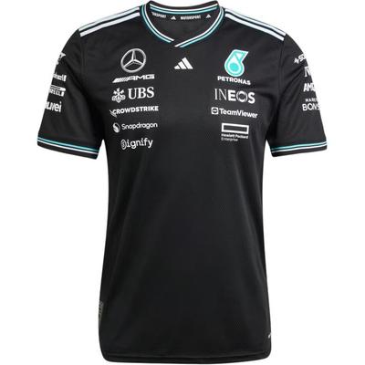 X Mercedes-Amg Petronas F1 Collaboration Team Повседневная Простая Удобная Футболка с Коротким Рукавом для Гонок Мужские Футболки Черная Белая JY2607