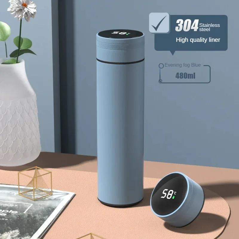 Термос из нержавеющей стали 500 мл с разделителем 316 Smart Cup Высококачественная подарочная чашка Кофейная чашка Подарок отцу Холодная чашка для бизнеса